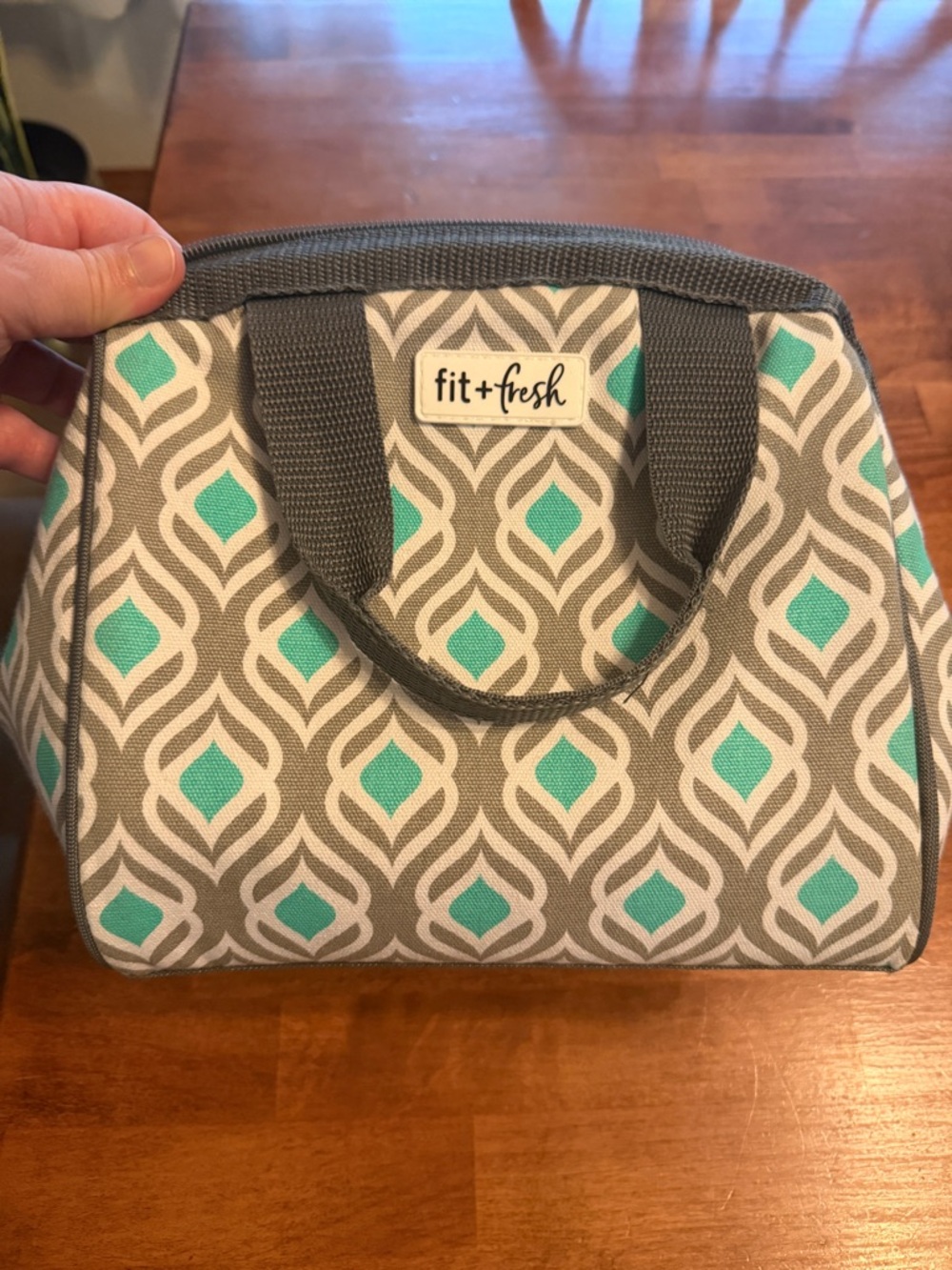 Fit & Fresh Teal & Gray Travel Lunch Bag